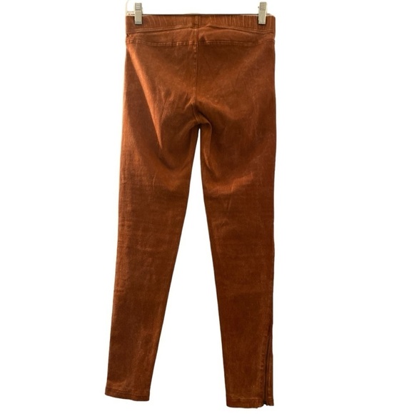 Beulah leggings or jeggings, rust color, zippers at the ankles. Cotton blend. M. - Picture 2 of 5